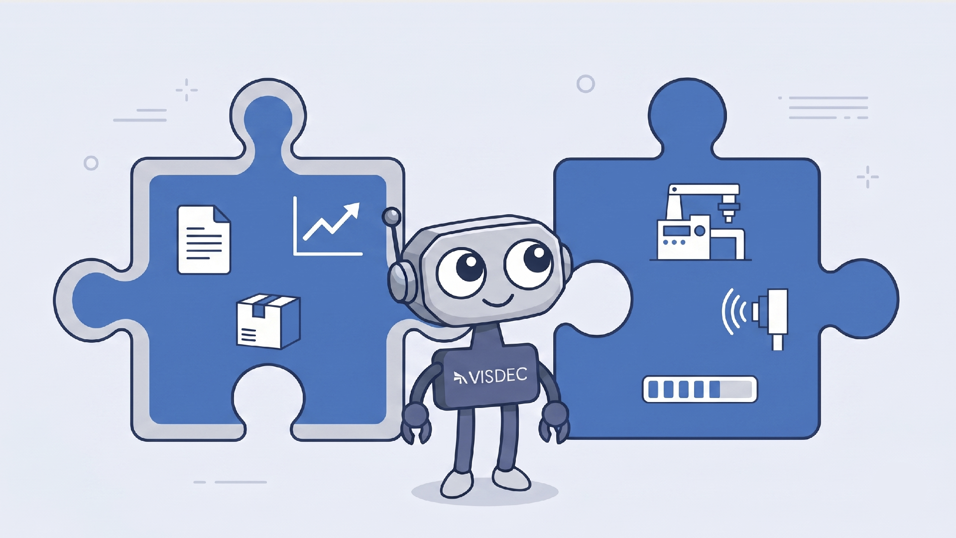 Integração entre ERP e MES conectados pela plataforma Visdec