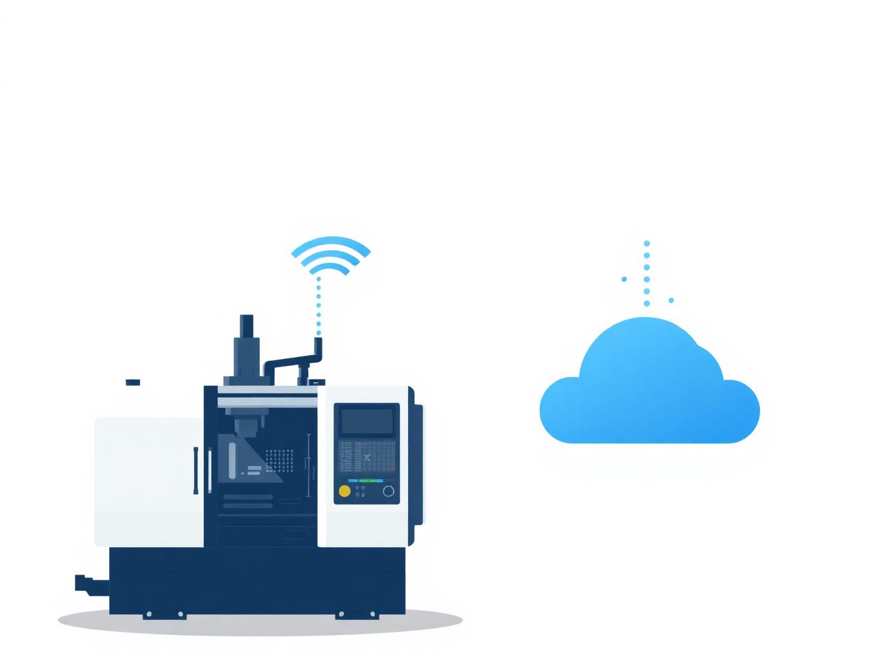 Máquina industrial enviando dados diretamente para a nuvem via Wi-Fi
