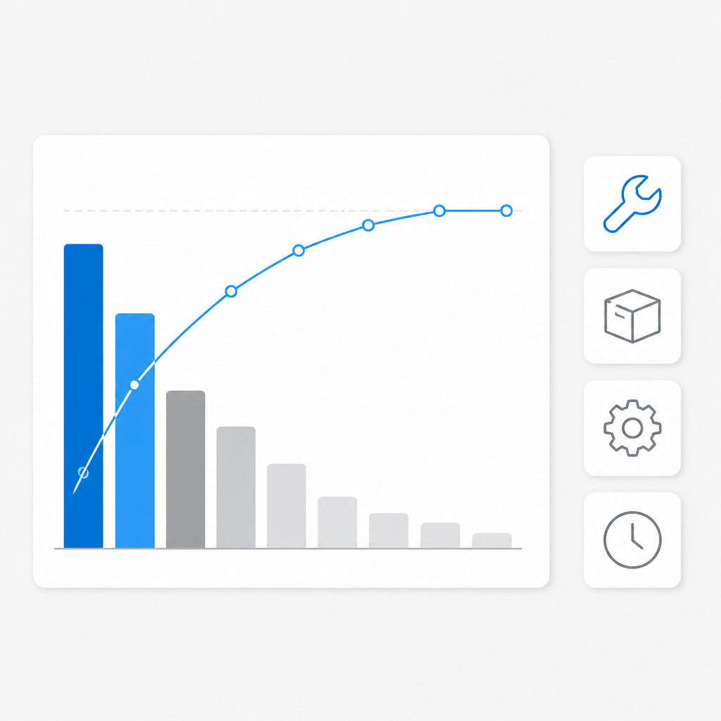 Pareto de paradas da plataforma Visdec